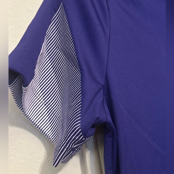 ❗️Adidas PrimeBlue Purple Short Sleeve Active Polo Short Sleeve Shirt Size Small - Picture 5 of 8